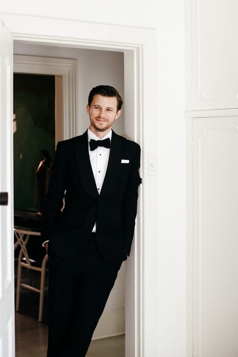 groom in formal tux