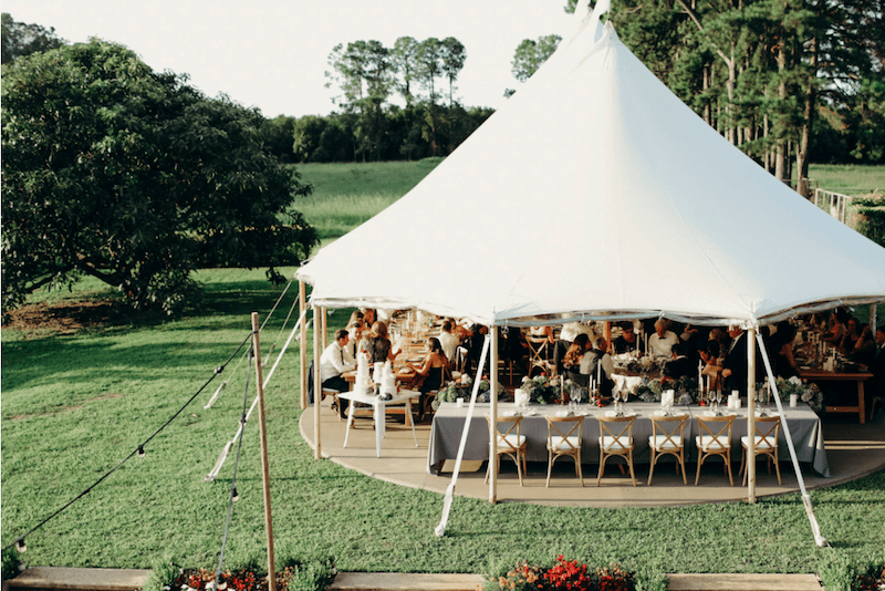 French Estate Formal Wedding garden tent reception