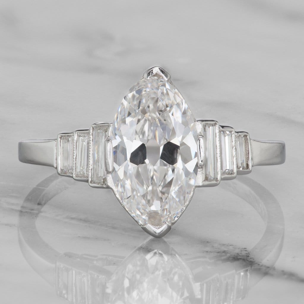 vintage engagement rings marquise