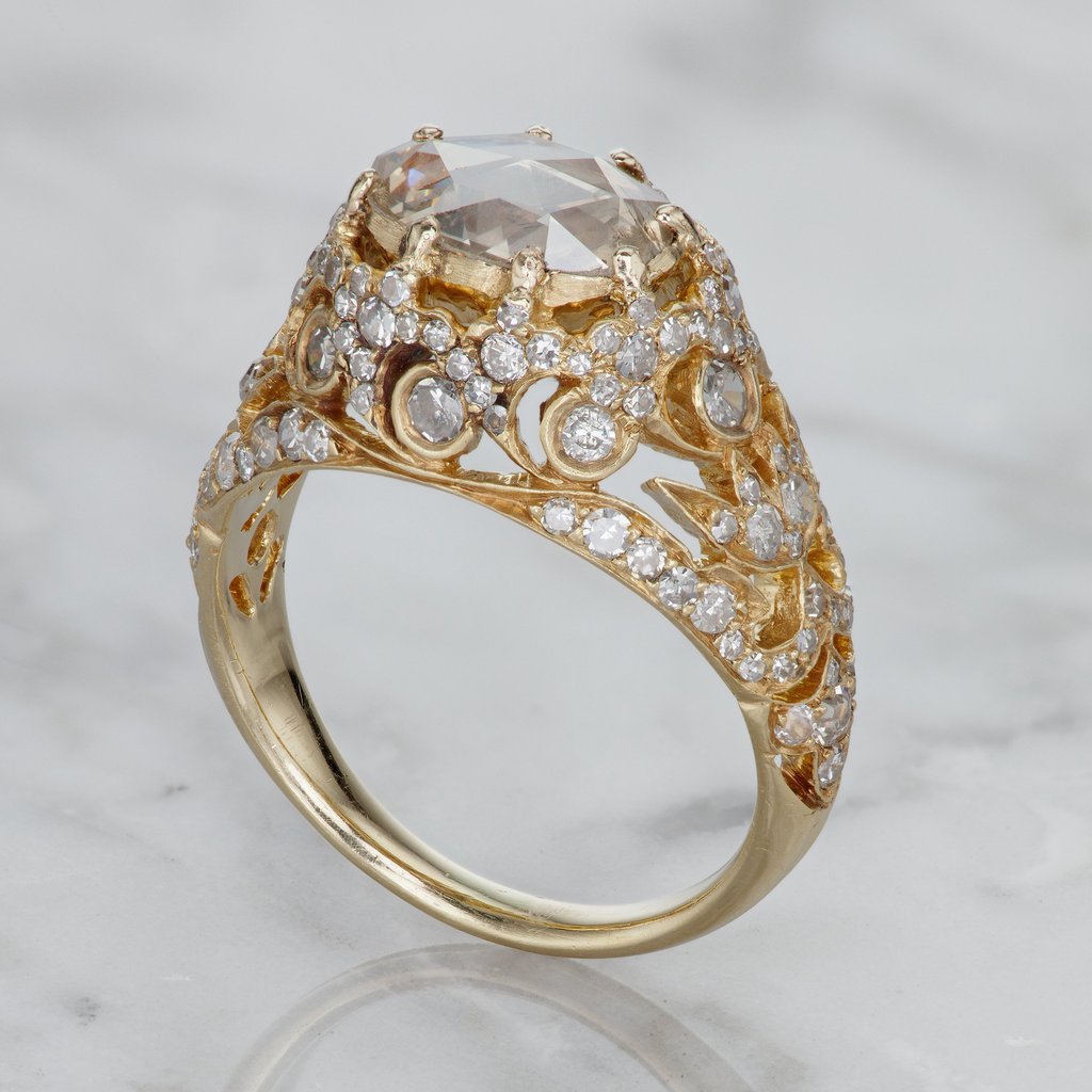 Vintage engagement rings victorian rose cut