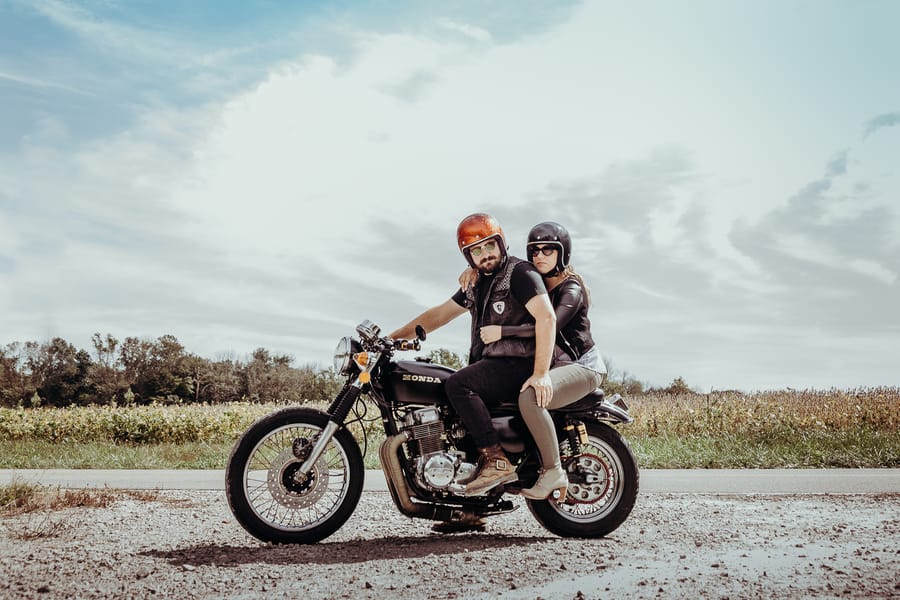 vintage-1970's-motorcycle-engagement-shoot-biker-couple-love