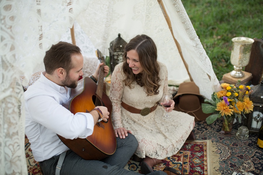 Vintage-Boho-Engagement-Shoot-music