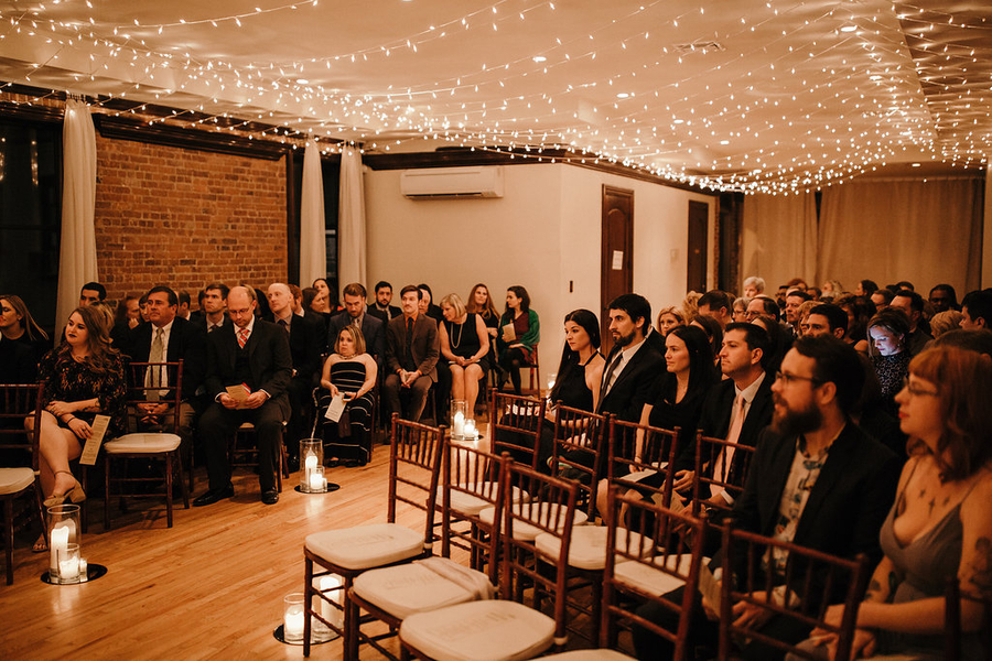 Vintage-Rustic-Glam-Wedding-indoor-ceremony-venue