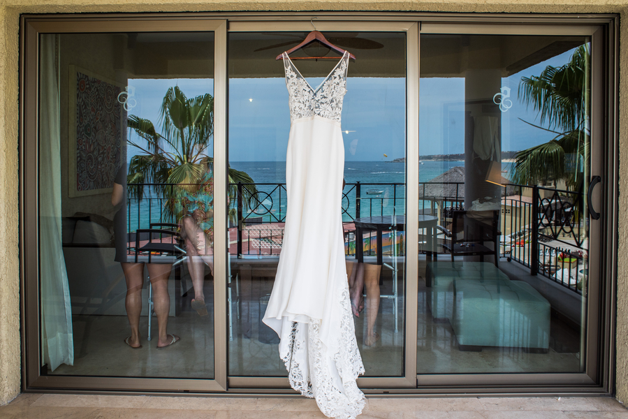 Vintage-bohemian-beach-wedding-mermaid-gown