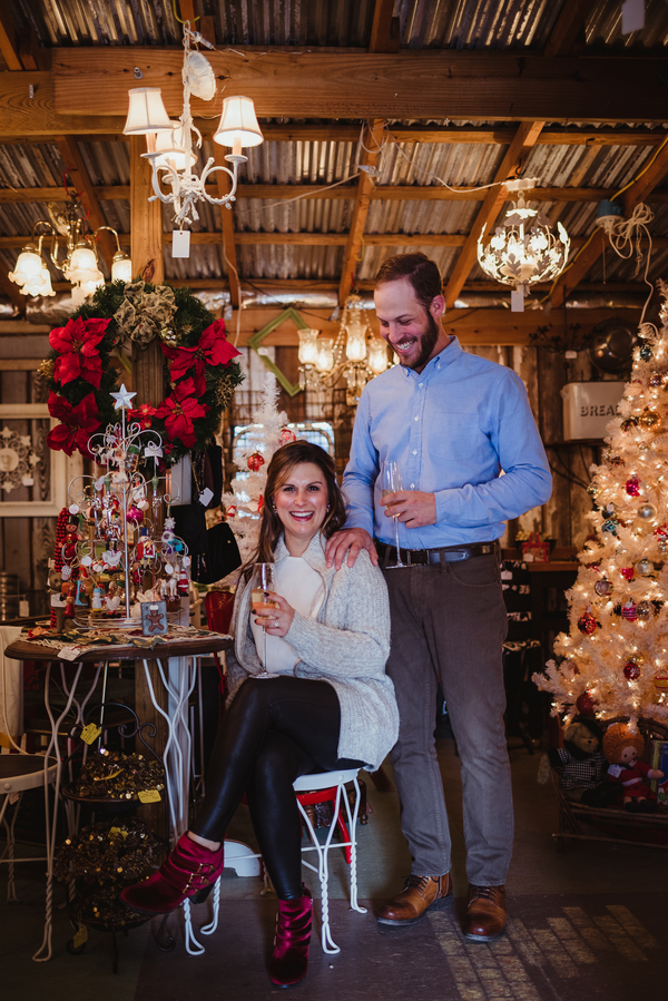 Vintage-village-christmas-themed-engagement-chair