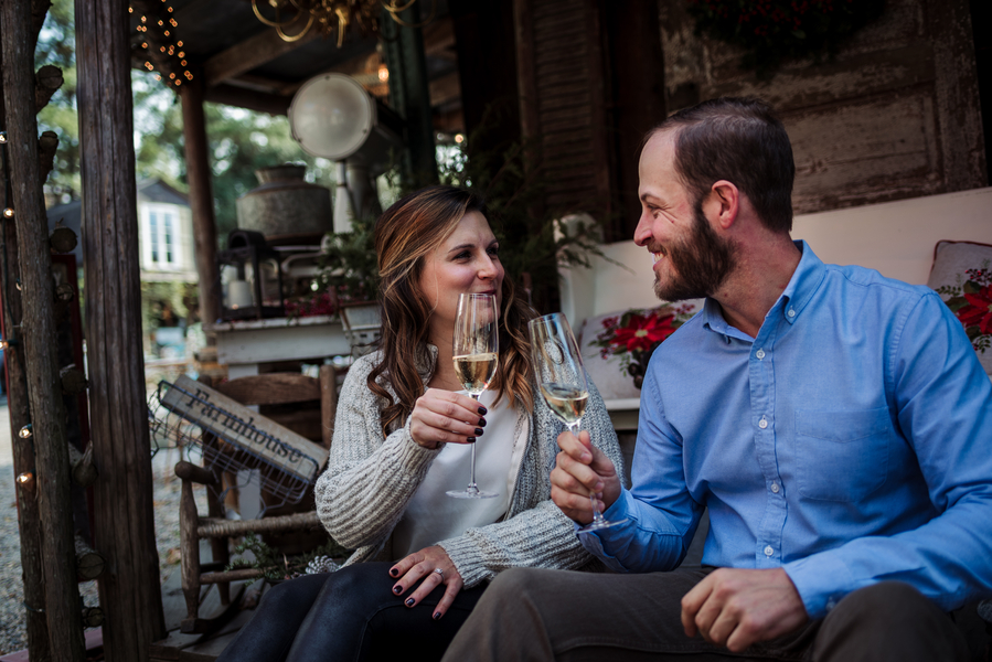 Vintage-village-christmas-themed-engagement-cheers