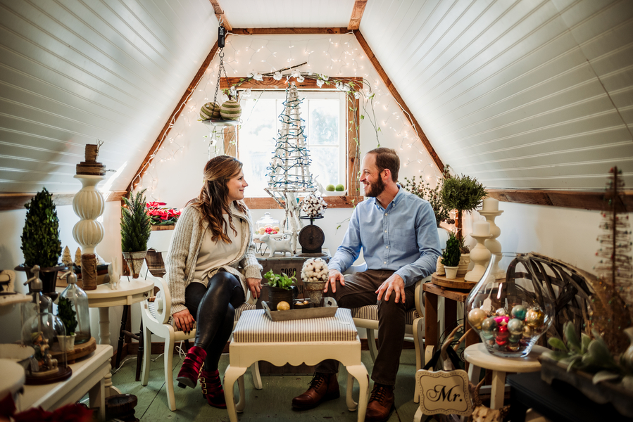 Vintage-village-christmas-themed-engagement-house