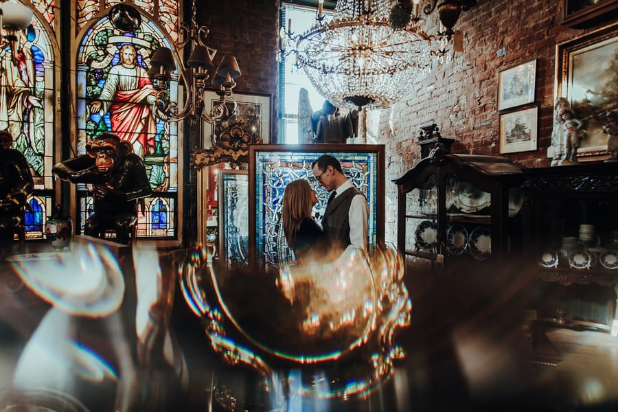 moody-antique-store-engagement-shoot-chandelier