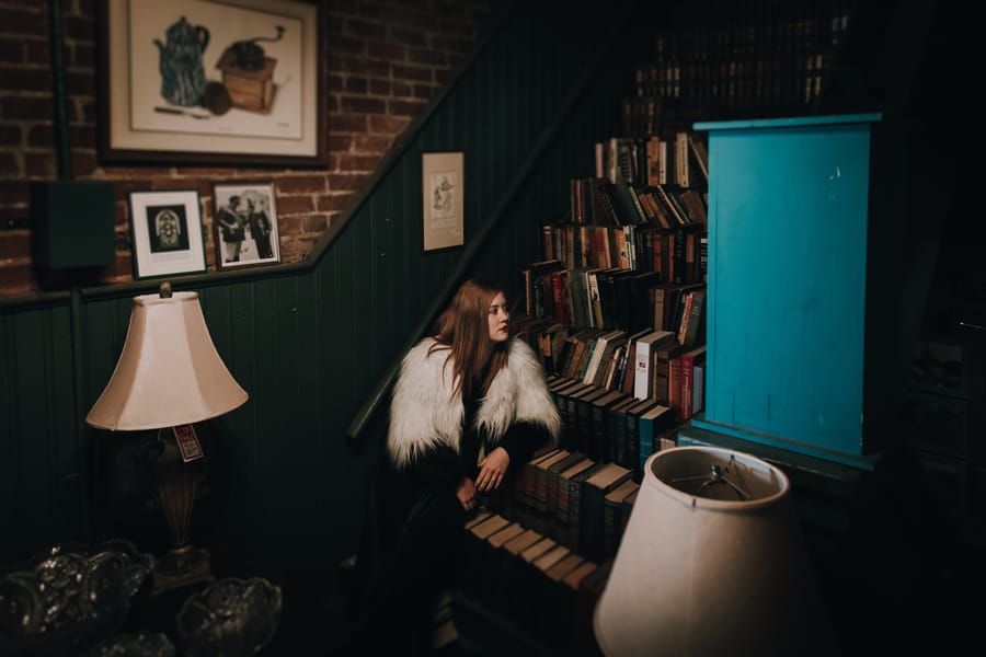 moody-antique-store-engagement-shoot-fur