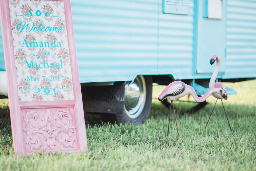 mid-century-inspired-wedding-welcome-sign