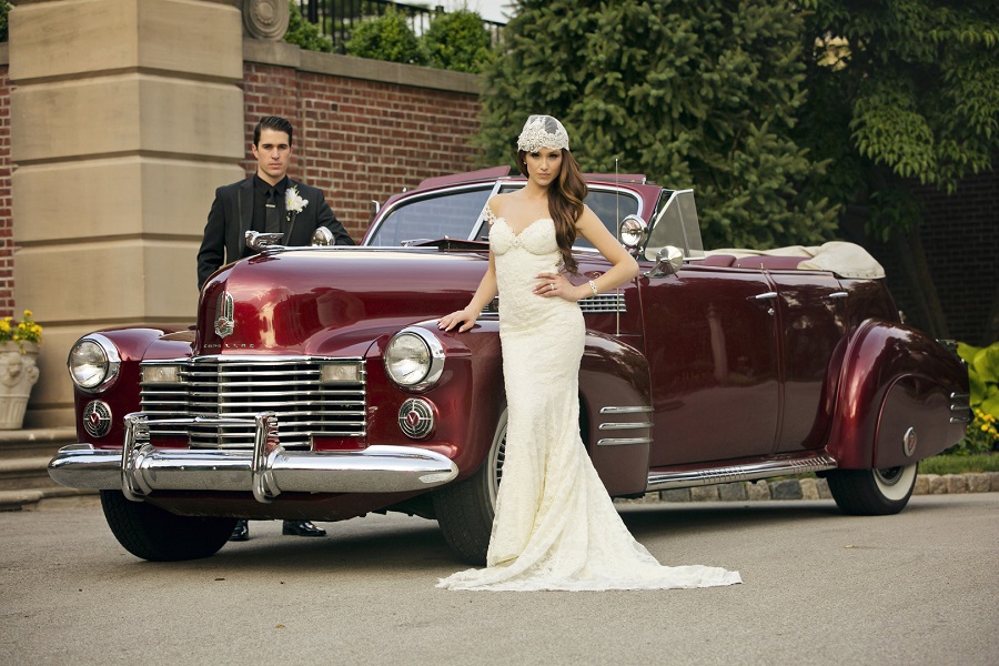 ultra-glam-great-gatsby-wedding-car