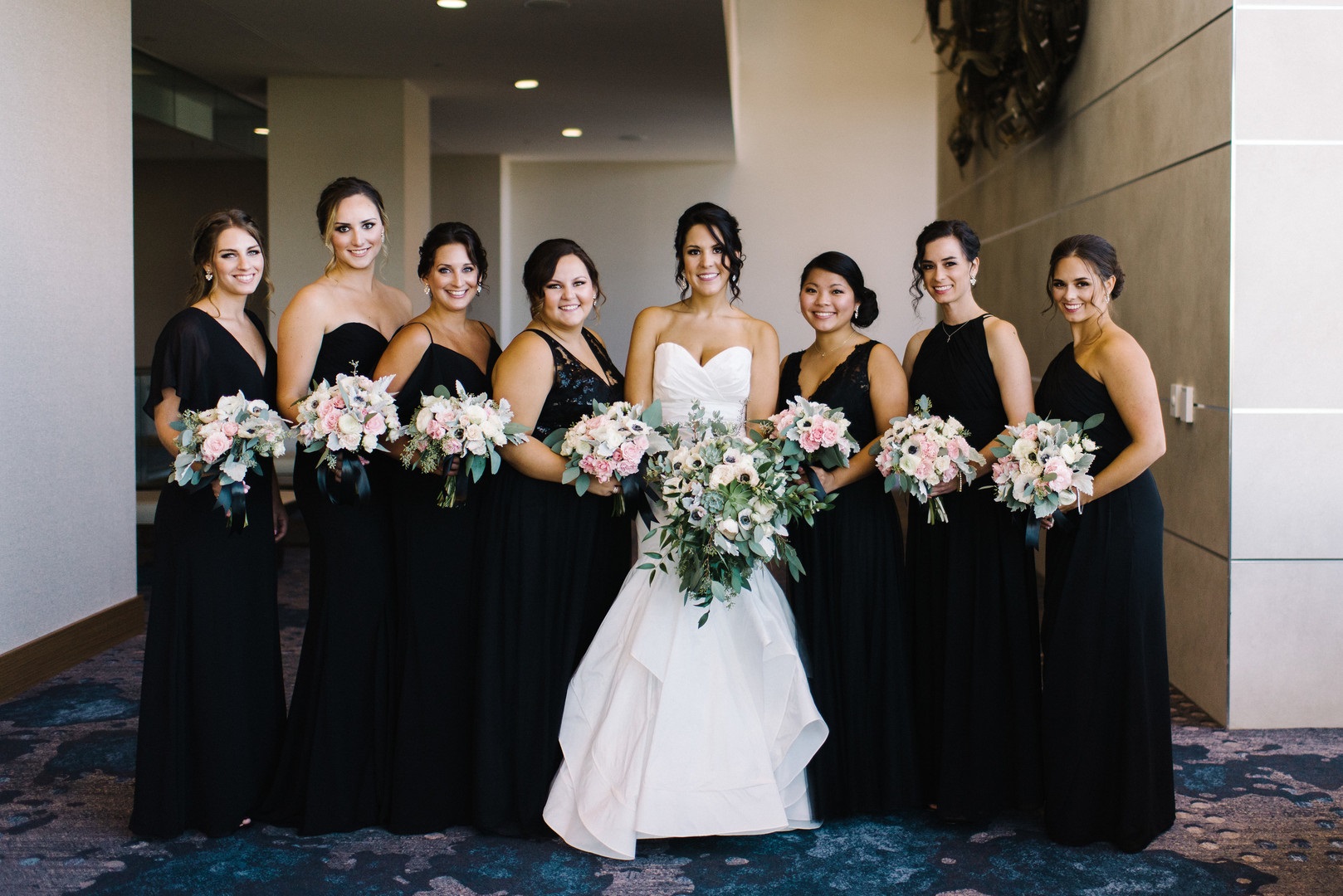 romantic-floral-filled-wedding-at-city-hall-bridesmaid