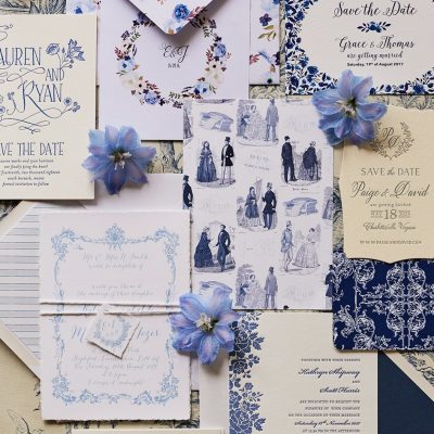 Wedding Color Scheme: Blue + White