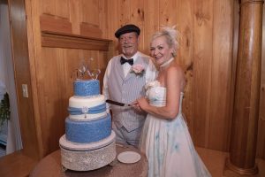 Florida-steampunk-wedding-cutting-cake