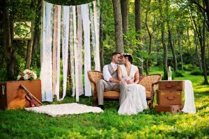 vintage-garden-bohemian-wedding-bride-groom