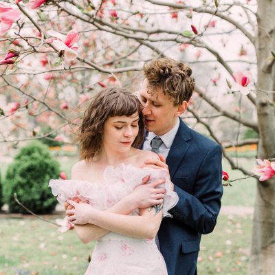 Dreamy 1970’s Garden Engagement Shoot