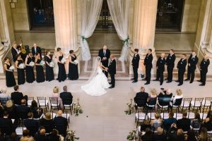 romantic-floral-filled-wedding-at-city-hall-altar